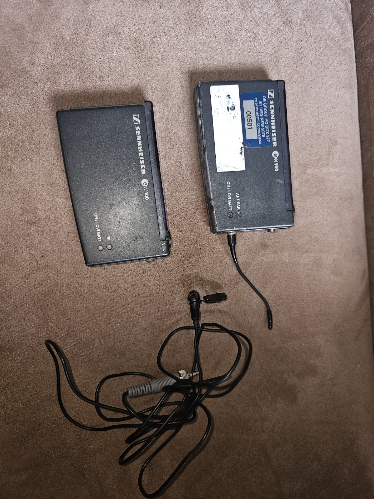 Sennheiser EW100 Transmitter and Receiver (EK100 & SK100) W/ Microphone D- Band