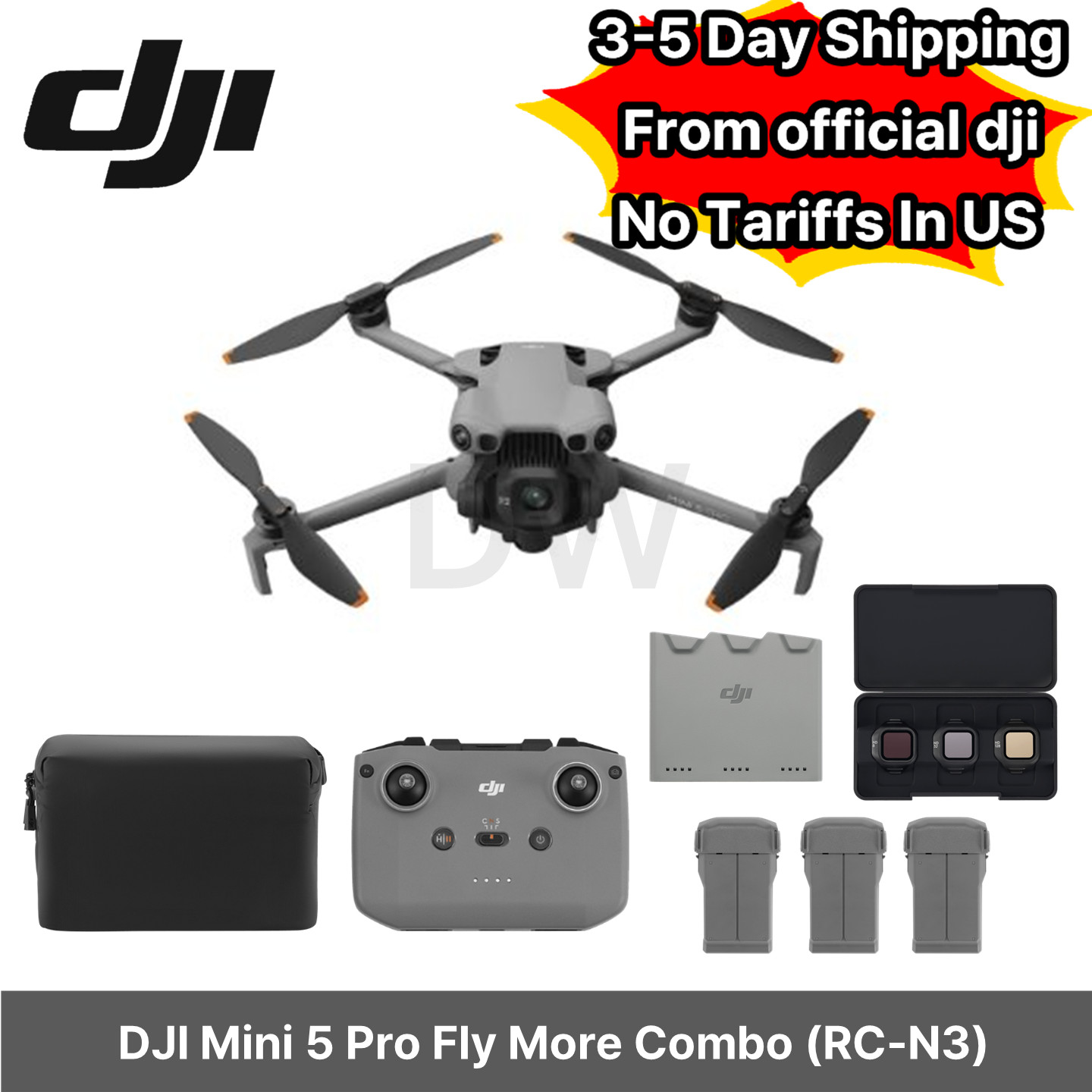 [NEW] [IN STOCK] DJI Mini 5 Pro Flymore combo (DJI RC-N3) -No Tariffs In US