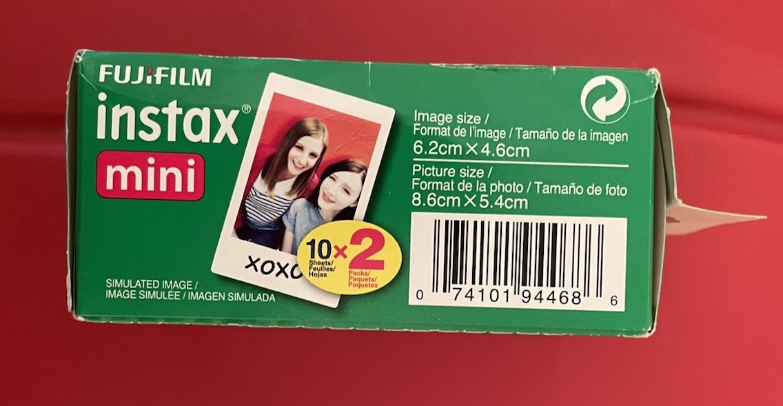 FUJIFILM Instax Mini Instant Film Twin Pack (White), 20 photos Exp 10/23 Sealed
