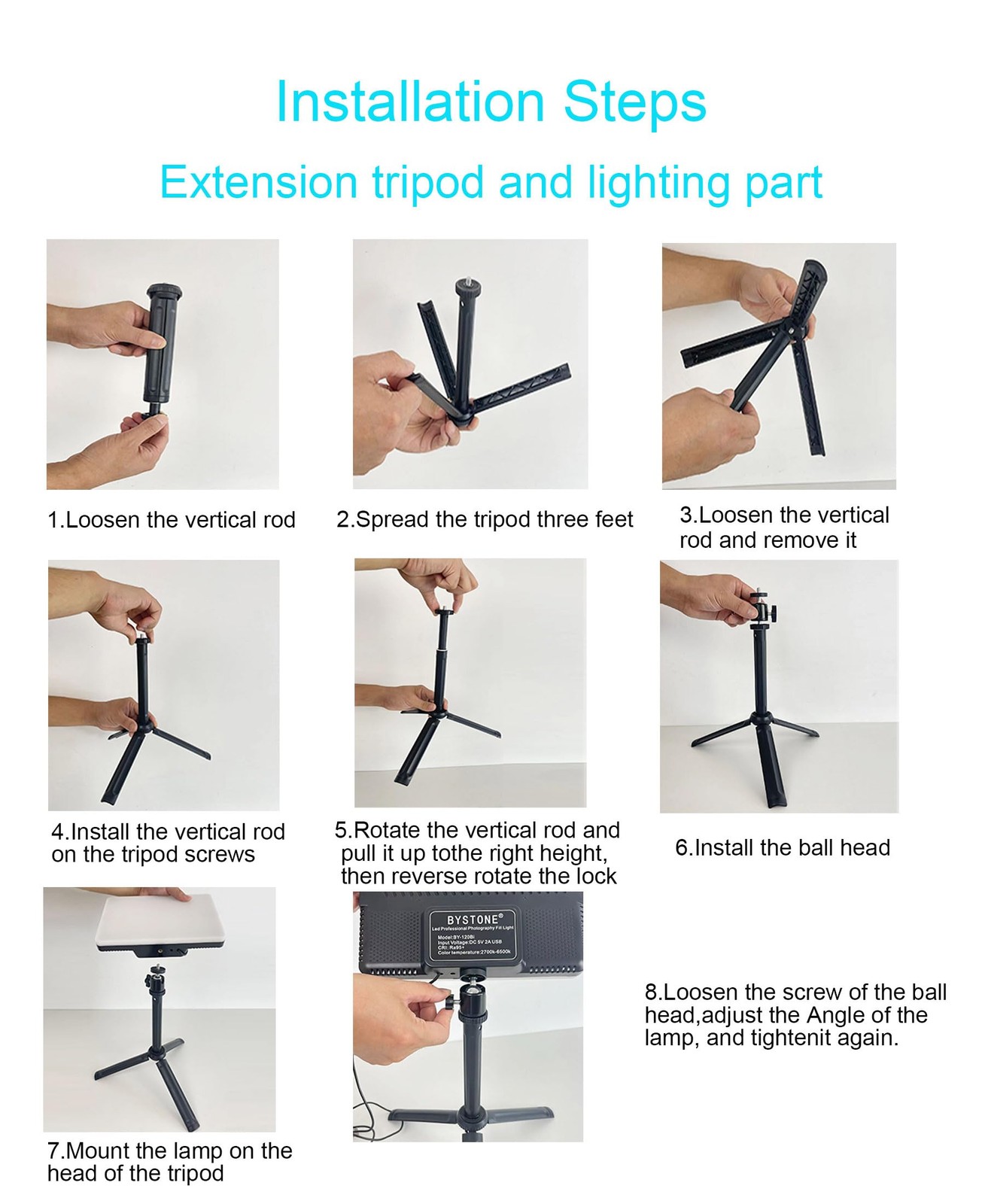 2 Pack LED Photo Lighting kit with Stand 2800-6500K Dimmable Photoshoot Light…