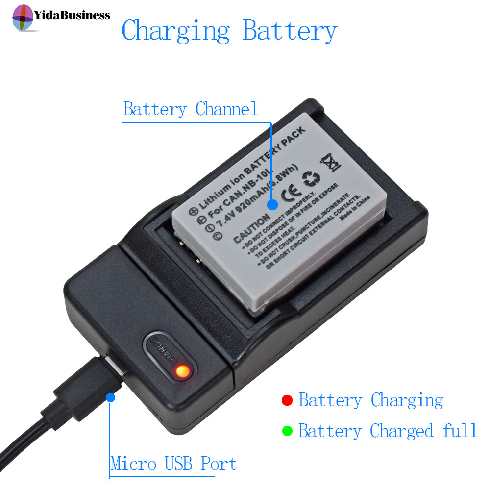 NB-10L NB-10LH Battery or USB charger for Canon G1 X G1X G15/SX40/SX50 HS SX40HS