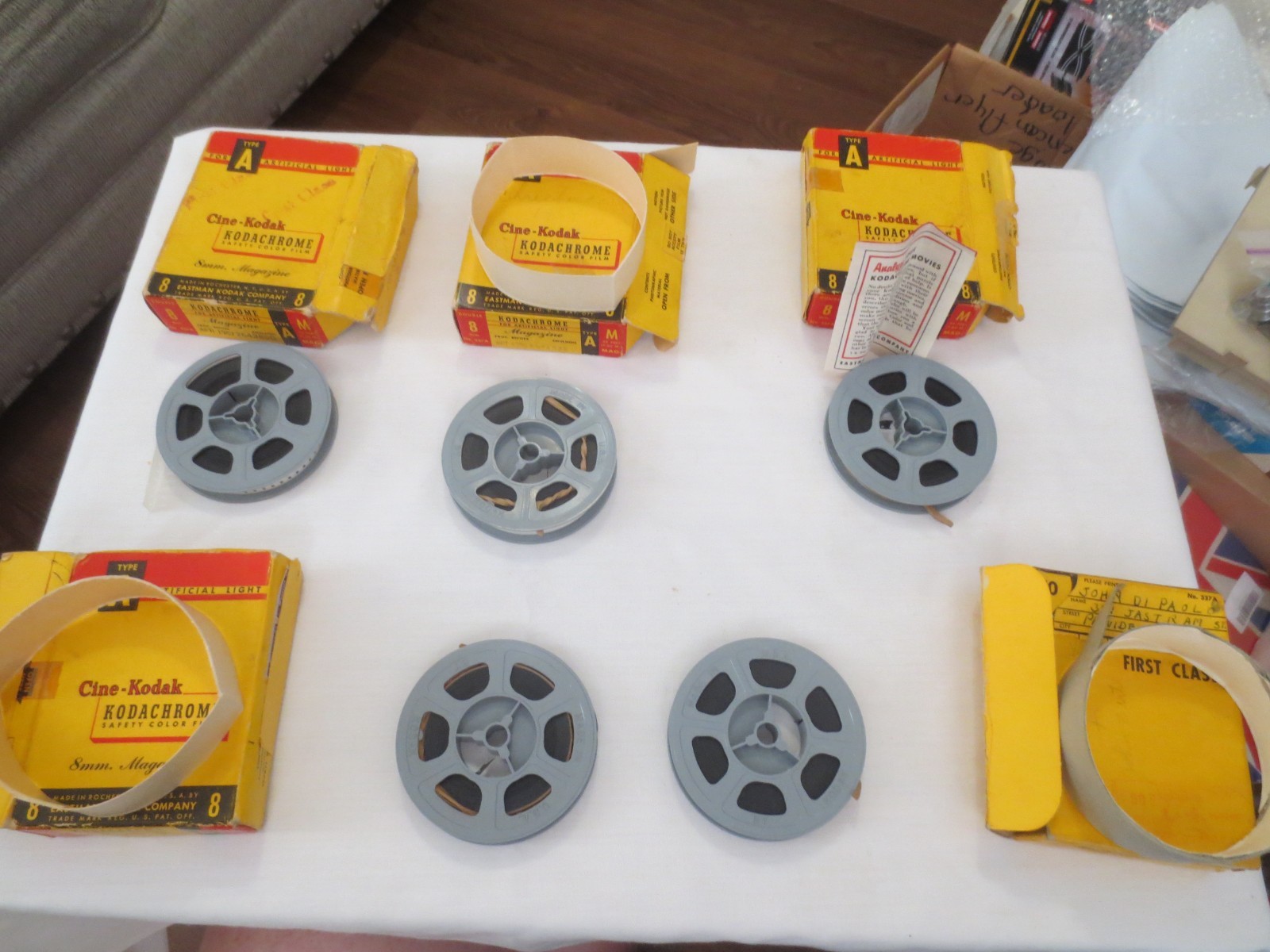 Kodak Kodachrome Safety Color Film Type A 25 Ft. 8mm Magazine – Lot Of 5