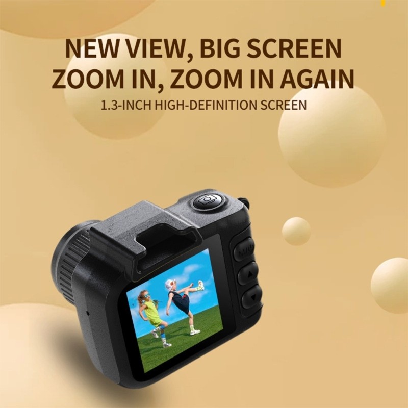 Retro Camera 1920x1080P 1.3Inch Screen Build-in 6 Filters with External Battery