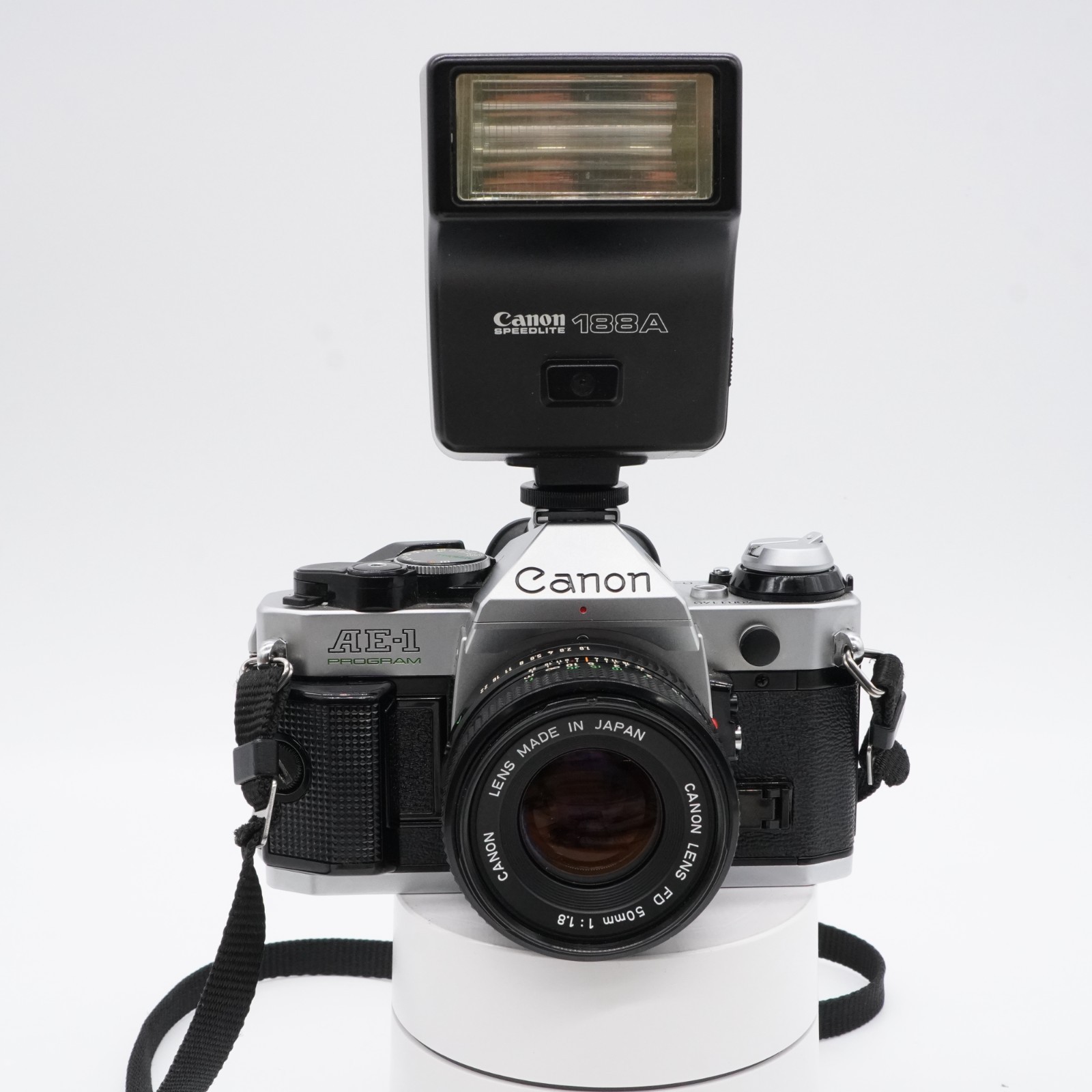 Canon AE-1 Program Camera 50mm f/1.8 Lens w/ Original Box Tested Works
