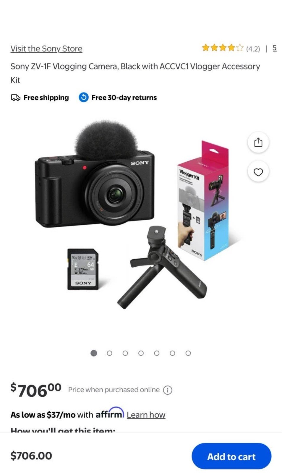 Sony ZV-1F Vlogging Camera – Creators Bundle