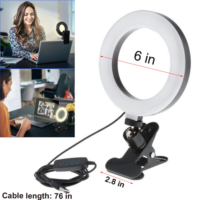 Webcam Lighting Ring Light for Laptop Computer for YouTube Makeup Live Streaming