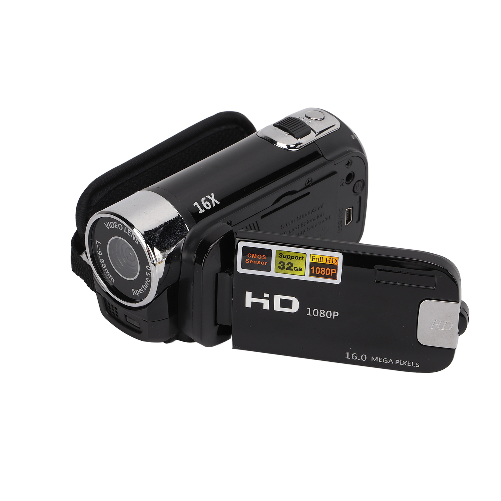 Handheld Video Camcorder 16X Zoom 4K Video Camera Recorder For Outdoor Adventure