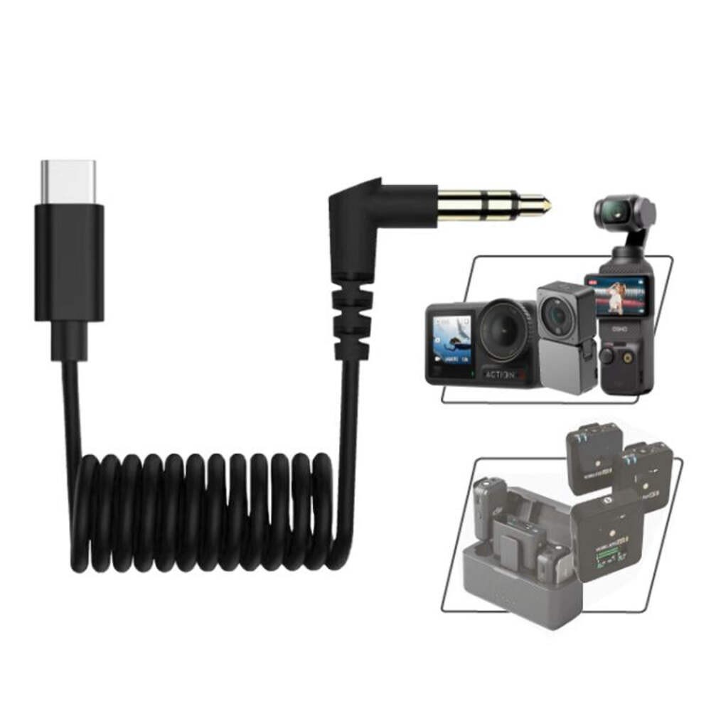 USB-C / Type-C To 3.5mm Male TRS Adapter Cable DJI Osmo Action 4/3/2/Pocket 3