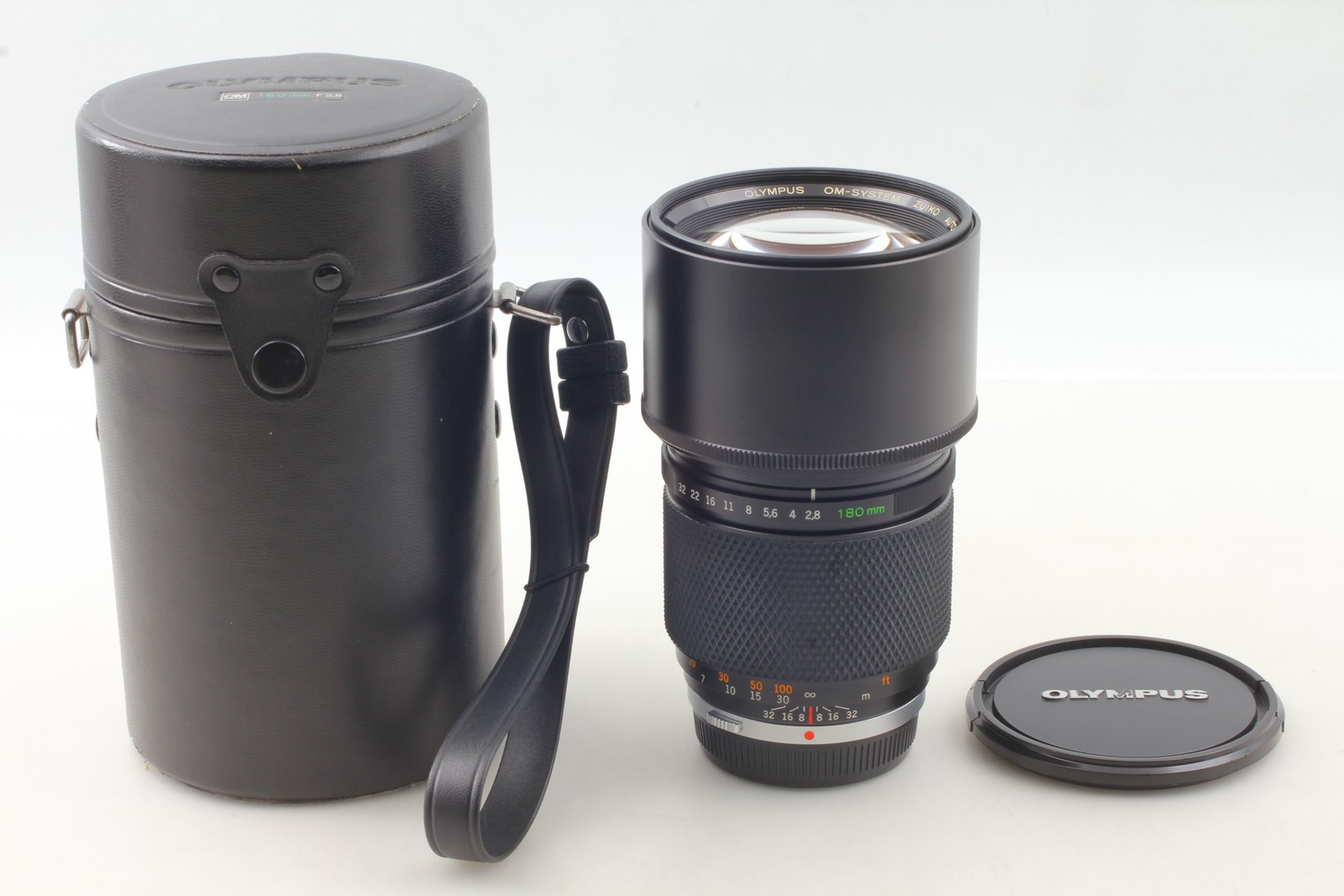 [Top MINT w/ Case] Olympus OM-SYSTEM Zuiko Auto T 180mm f/2.8 MF Lens From JAPAN