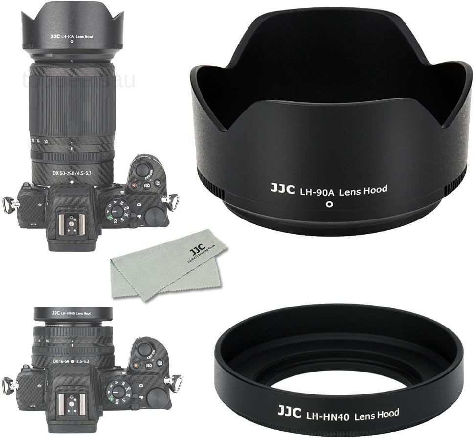 (1+1) Screw on + Bayonet Lens Hood Shade for Nikon Z30 Z50 Z fc Dual Lens Kit