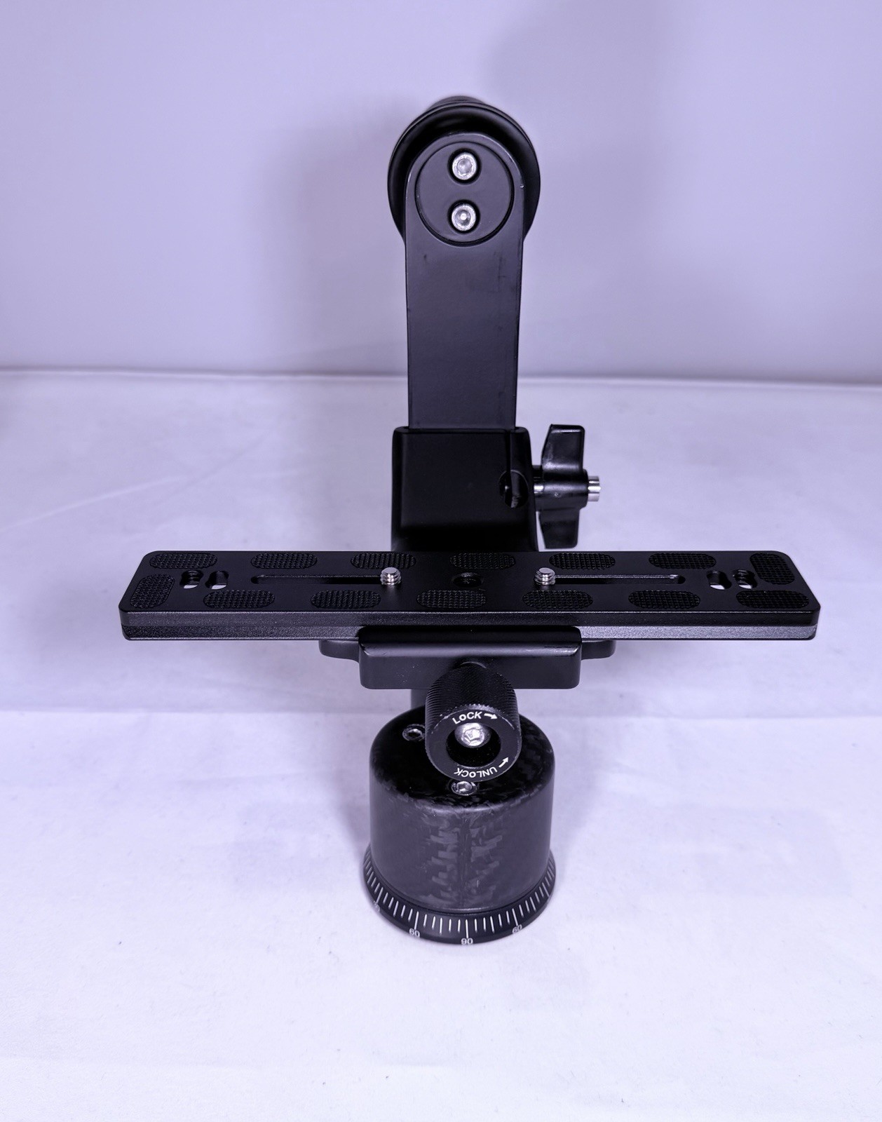 Movo GH800 Carbon Fiber Gimbal Tripod Head w/8in. Arca-Swiss Quick Release Plate