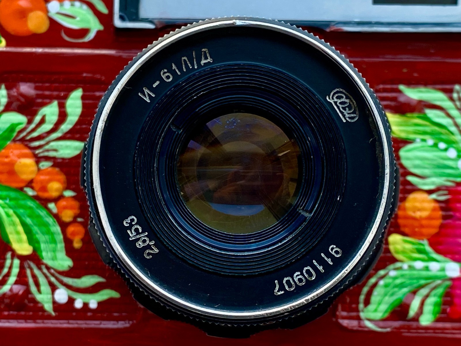 Unique FED-5V Ukrainian Camera | Petrykivka Folk Art | Hand Painted Souvenir