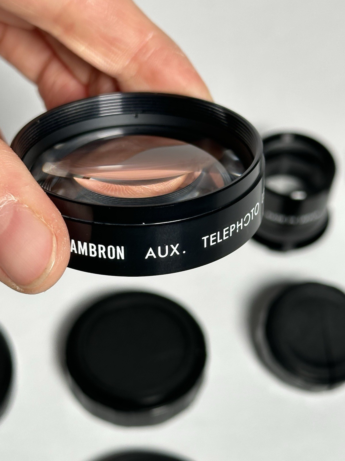 Cambron Clip-On Lens Set Wide Angle Telephoto Video8 Camcorder Japan Kit