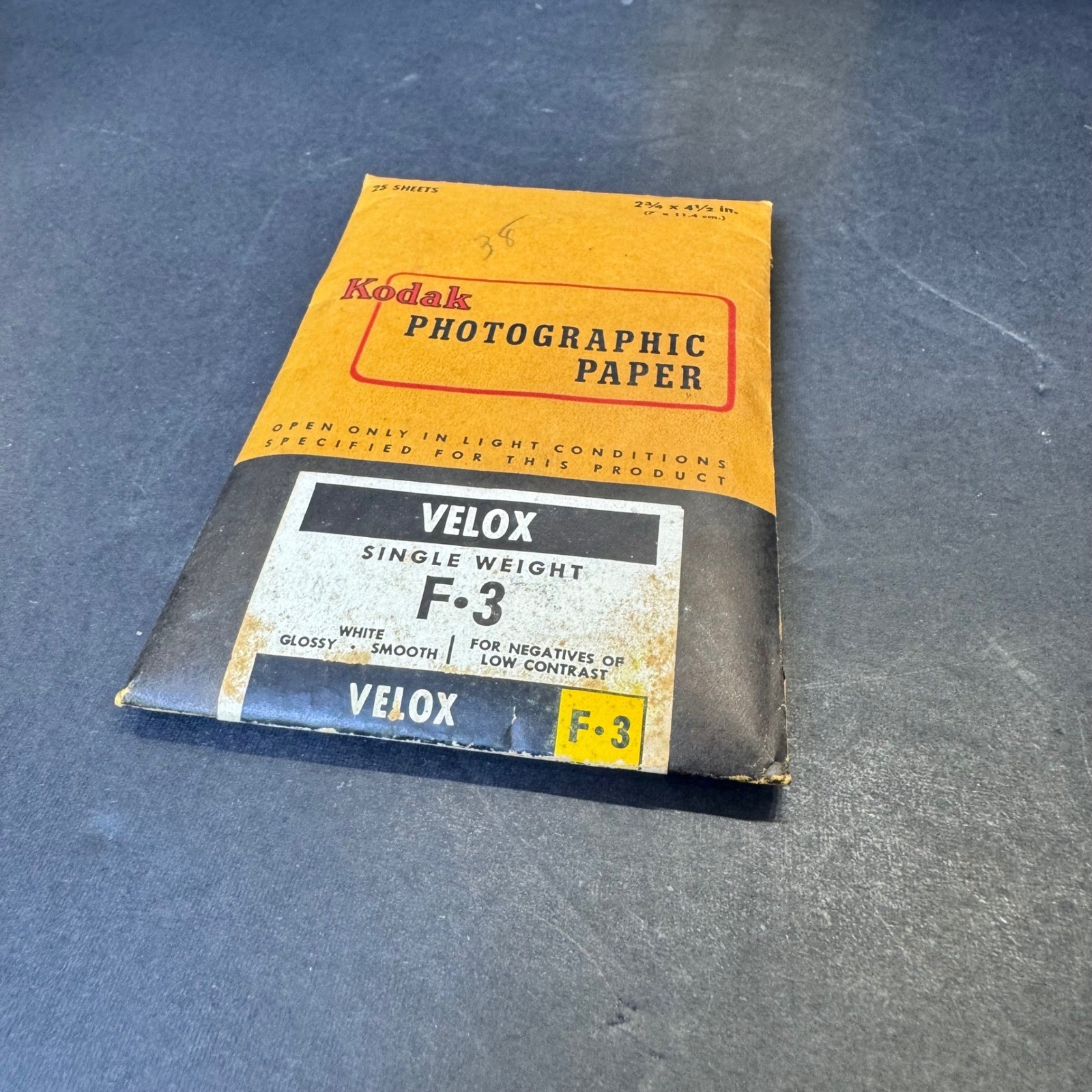 Vintage Kodak Velox Photographic Paper Lot 1950s Single Weight F-1 F-2 F-3 F-4