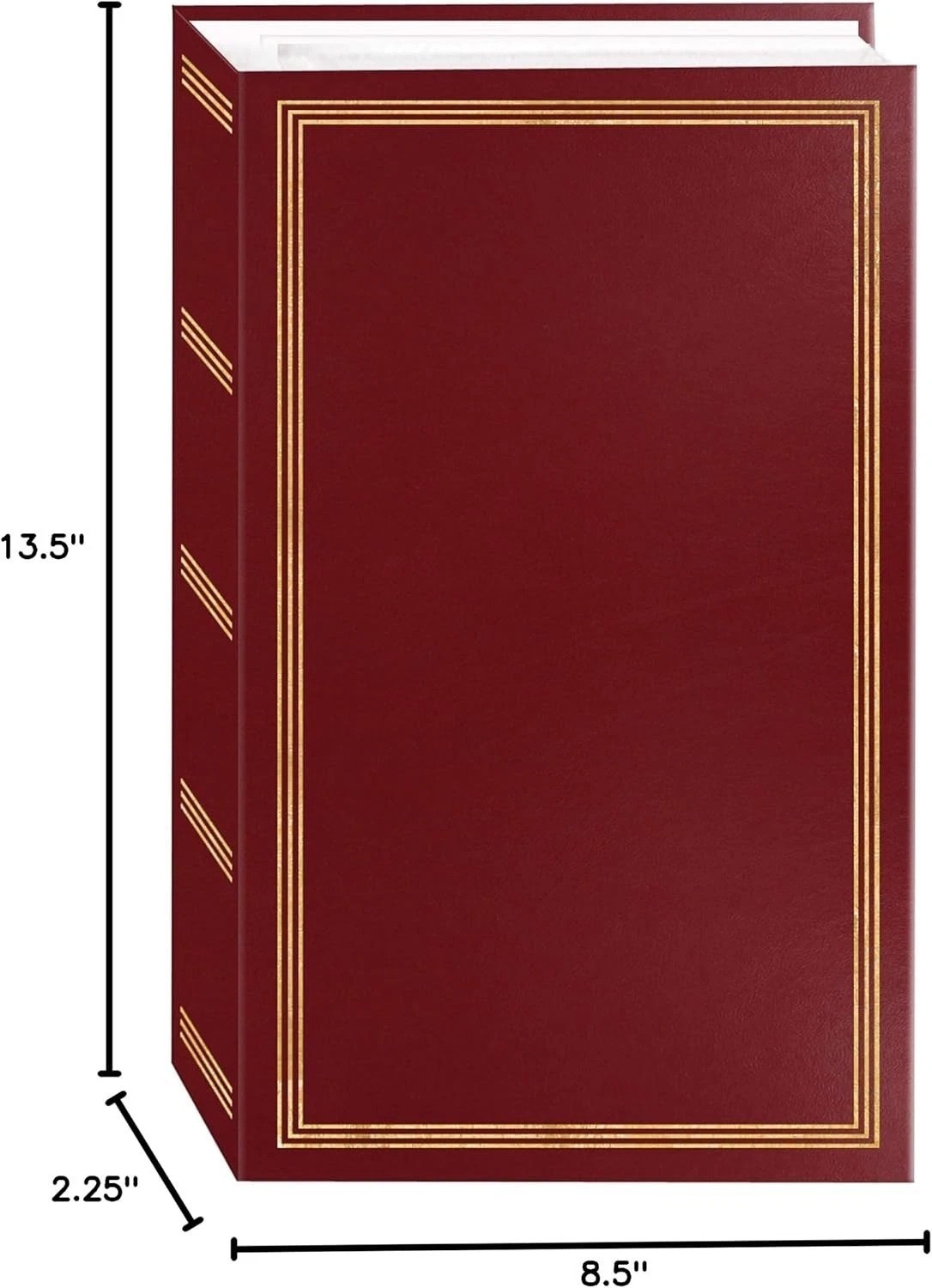 3-Ring Pocket Burgundy Album For 504 Photos – 4″X6″