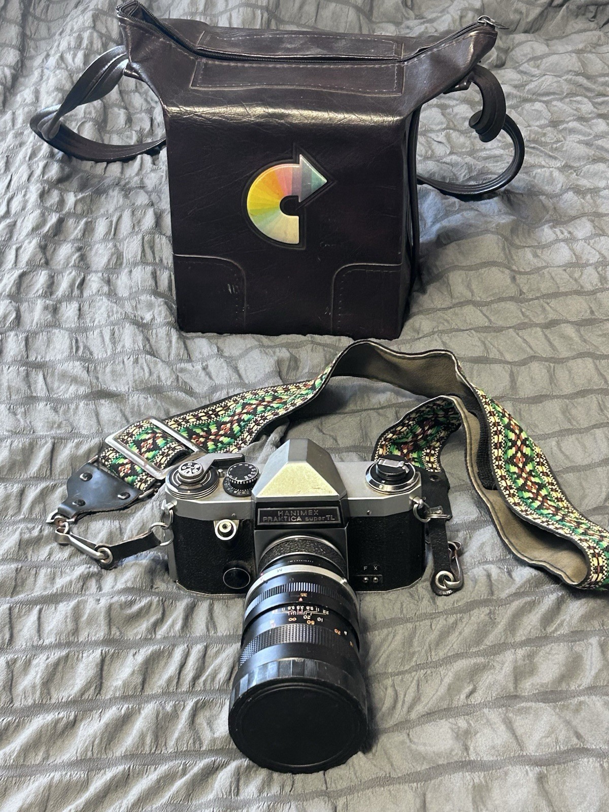 Hanimex Praktica Super TL SLR 35mm Camera with Hanimar Auto S 135mm 1:3.5 Lens