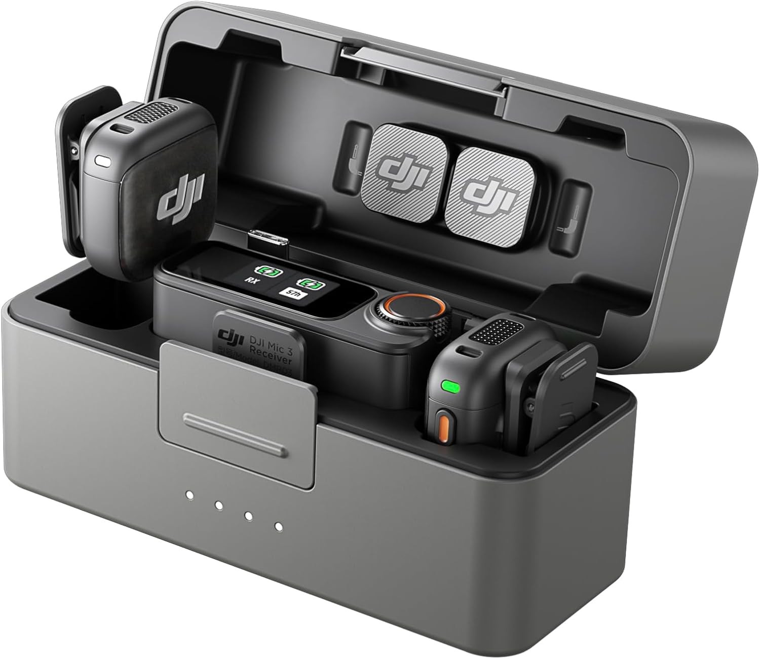 DJI Mic 3(2TX+1RX+Charging Case) Wireless Microphone 4TX+8RX for iPhone/Android