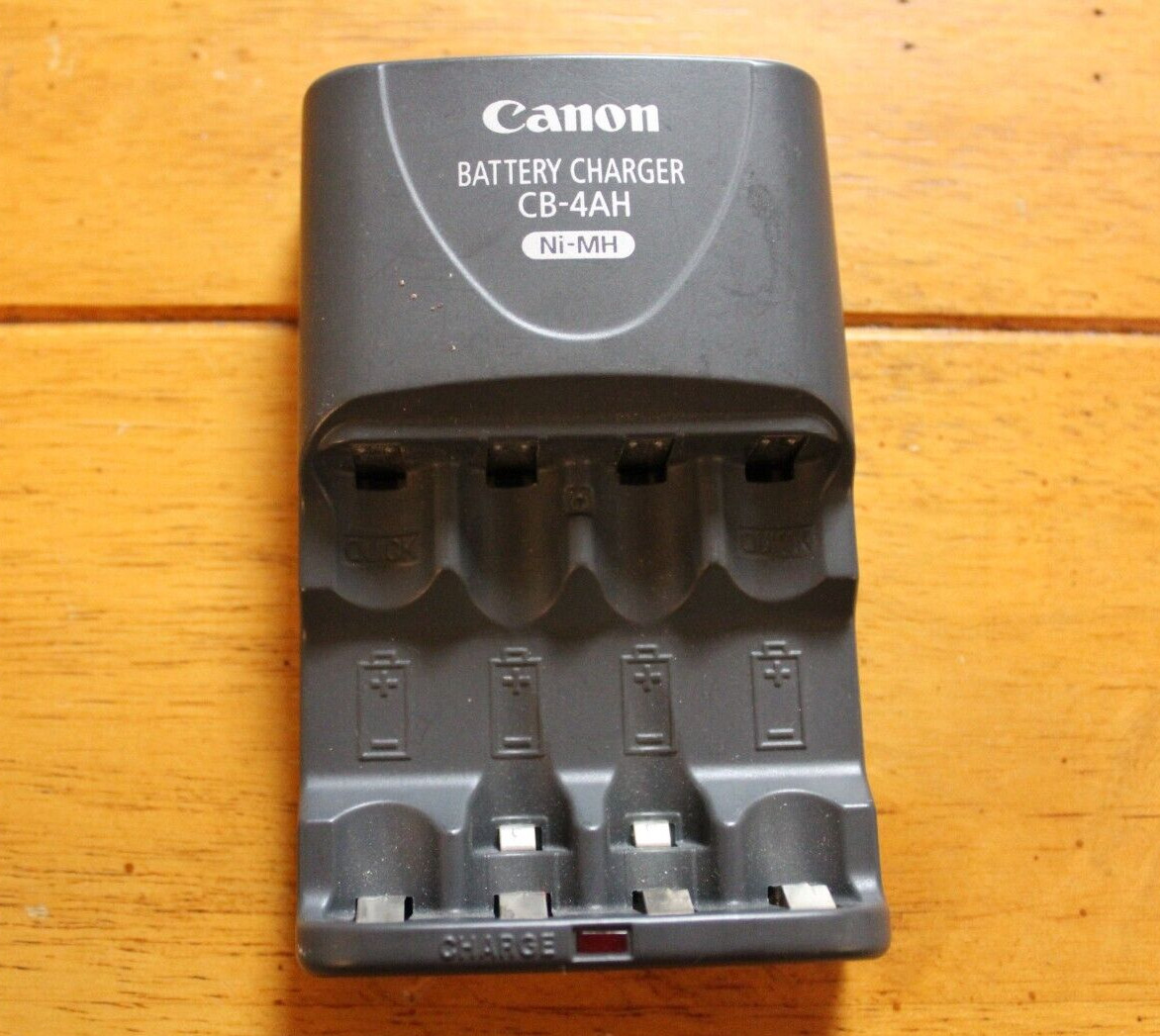 Genuine Original Canon CB-4AH Ni-MH AA Quick Battery Charger 100-240V