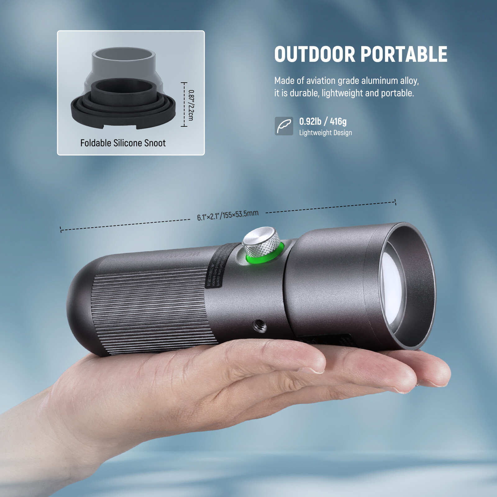 NEEWER RGB Flashlight, 4 Colors/20 Gobos, 10W 7500mAh, for Video/Studio, FL10D