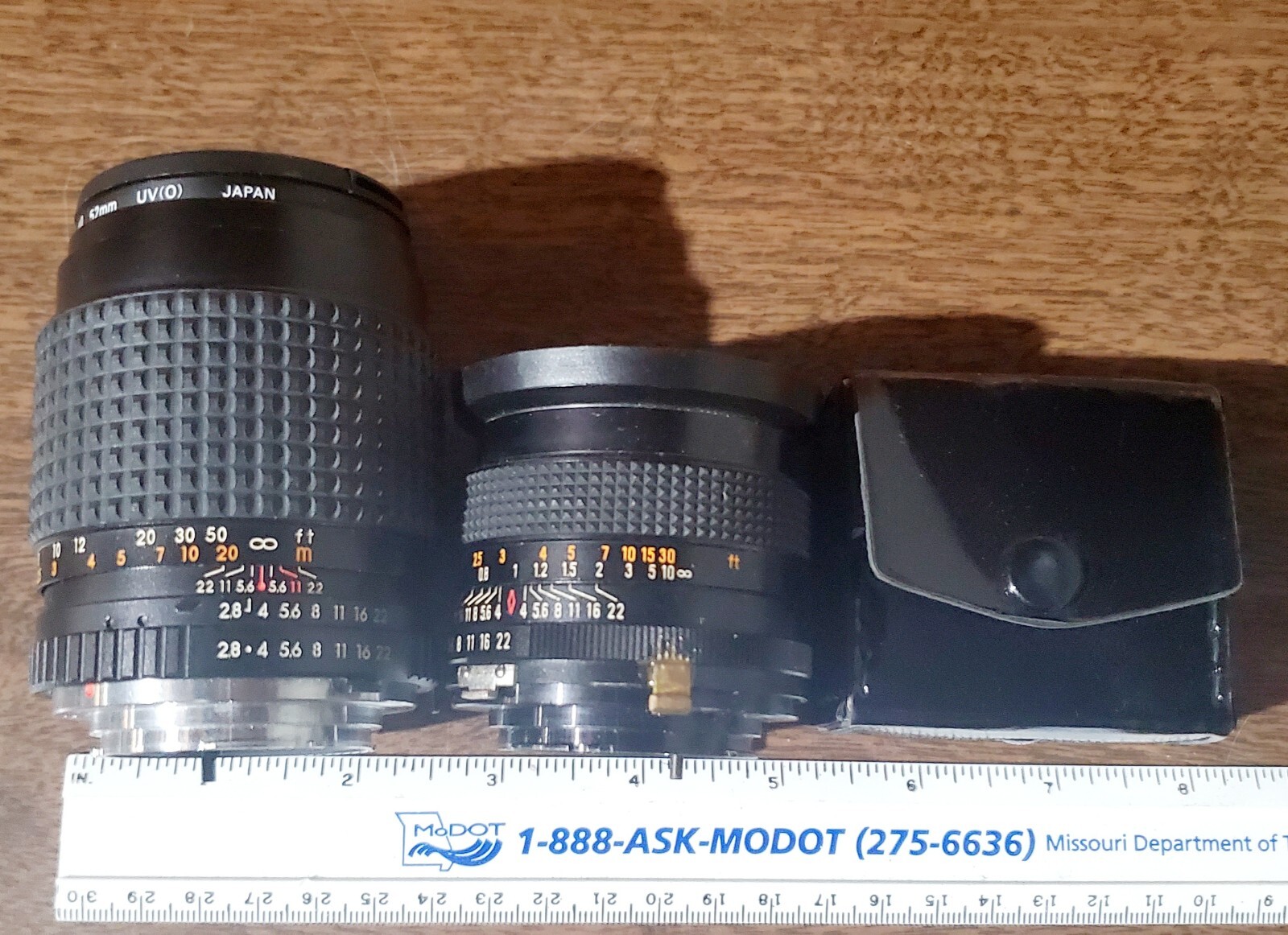 Osawa MC 35mm Zoom Lens & Hoya Lens & Vivitar 55mm Close Up Lens Lot Of 3