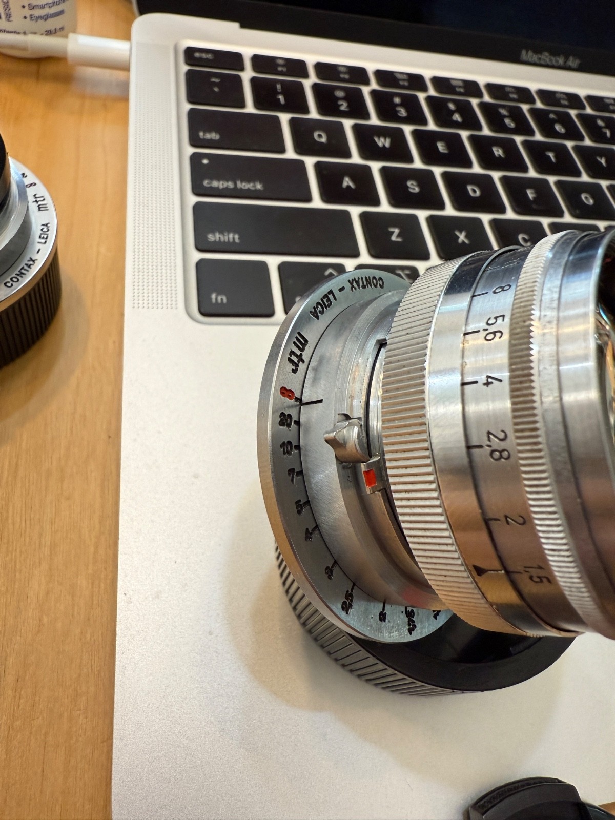 Zeiss Contax 50mm 5cm Sonnar Lens Rangefinder Adapter Leica M Amedeo Converter