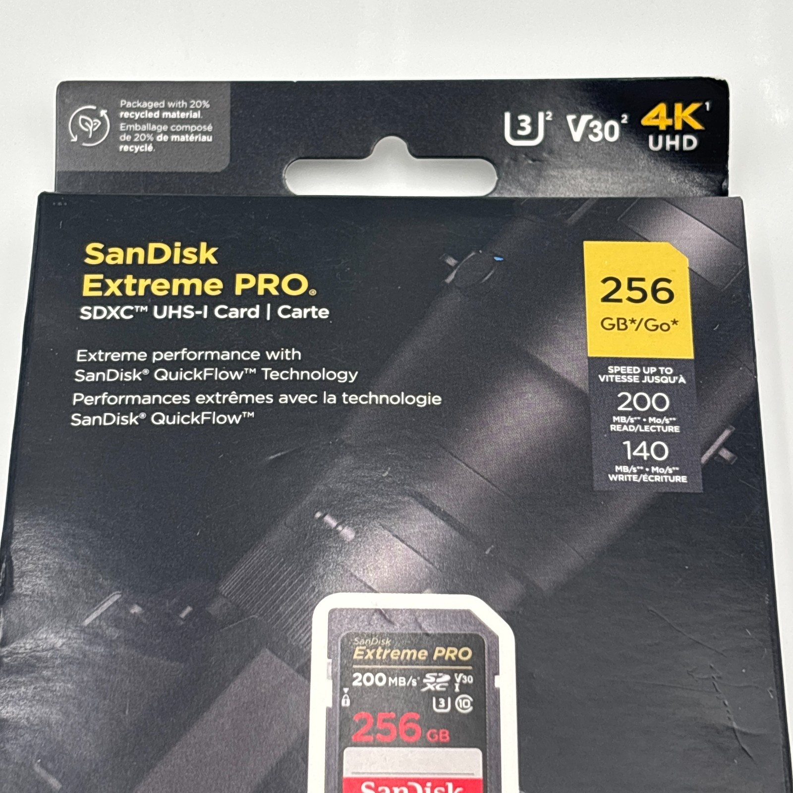 SanDisk Extreme PRO SDXC UHS-I Memory Card 256GB 200MB/s Black New Ships Free