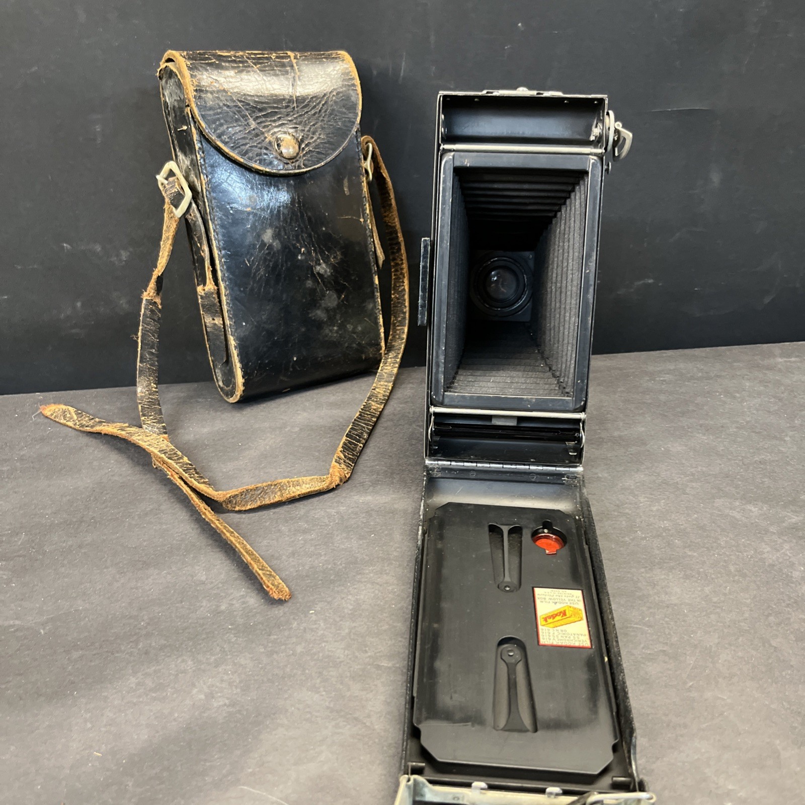 Vintage Kodak Six-16 Series II Folding Camera w/ Dakar No.1 Lens & Case Art Deco