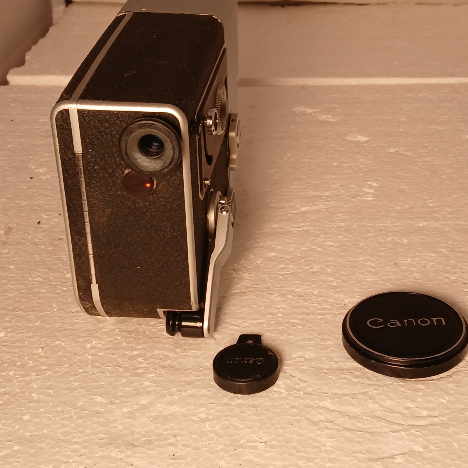 Vtg Canon Cine Zoom 512 8mm Film Movie Camera Lot w/ C-8 Power Grip & Case Untsd