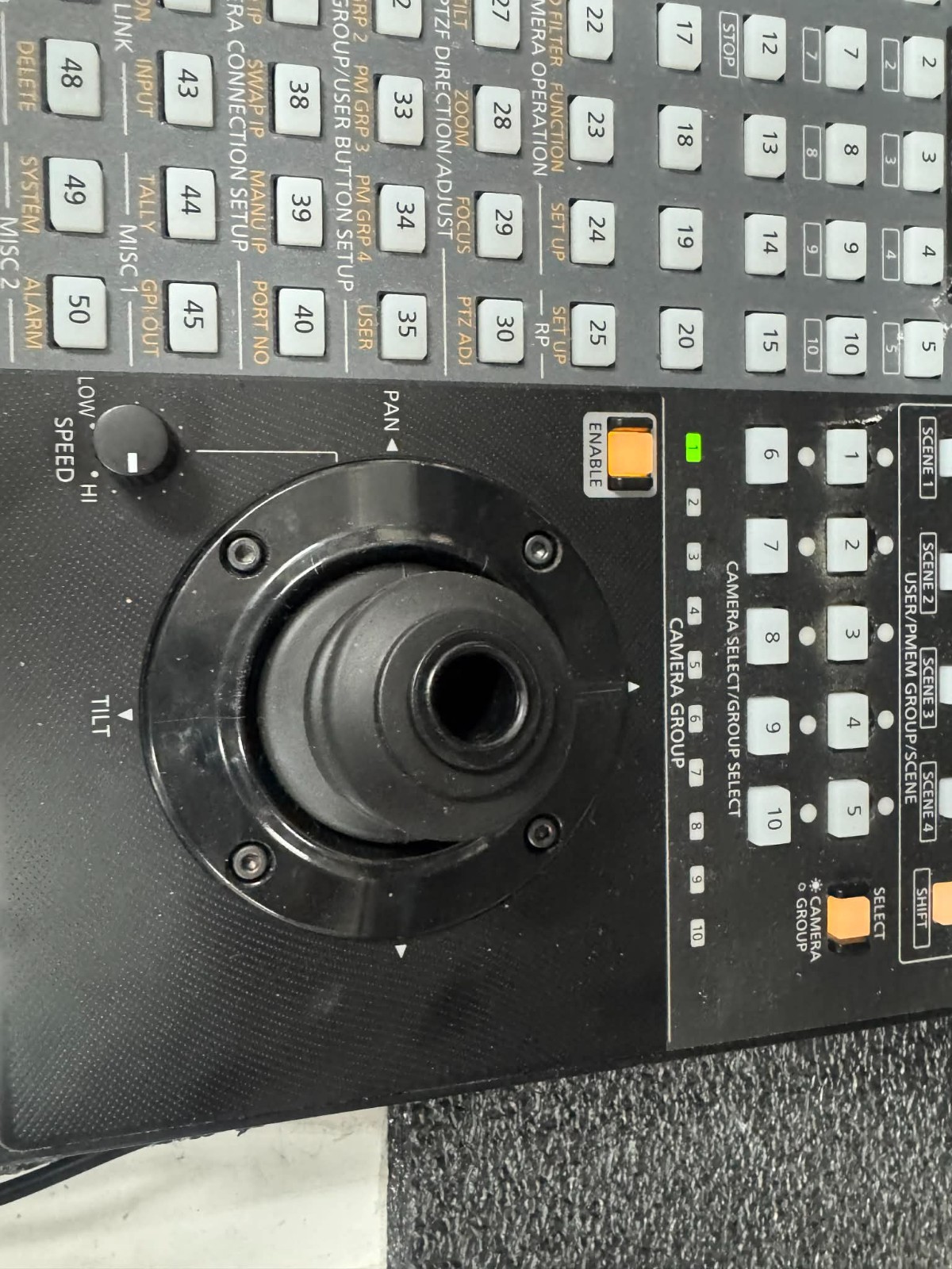 PANASONIC REMOTE PTZ IP NETWORK VIDEO CAMERA CONTROLLER AW-RP120 AW-RP120G