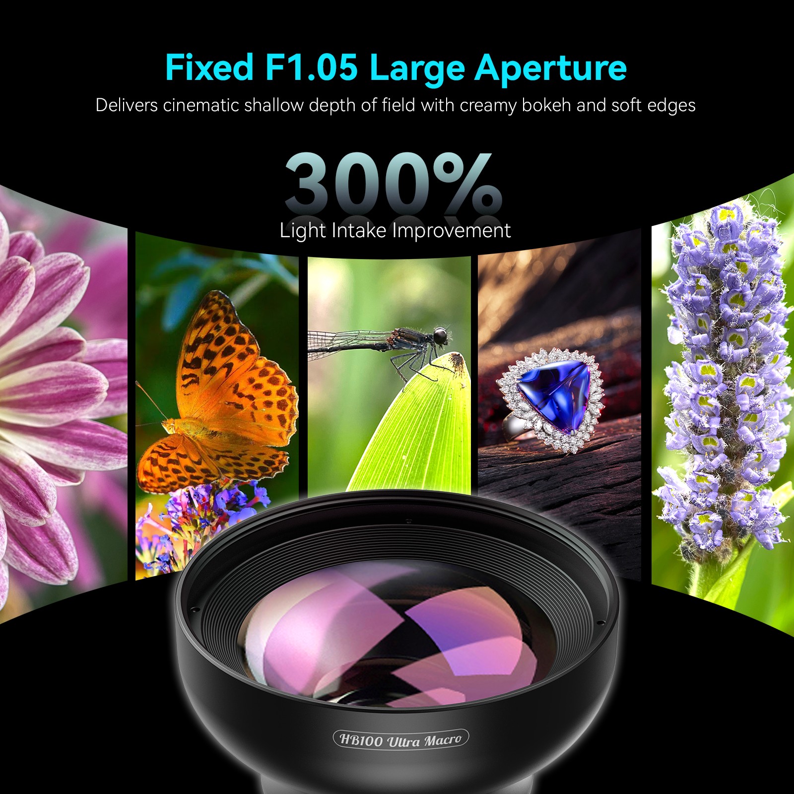 APEXEL 100Ultra Macro Lens – Enhanced Version Smartphone Lens for iPhone,Samsung