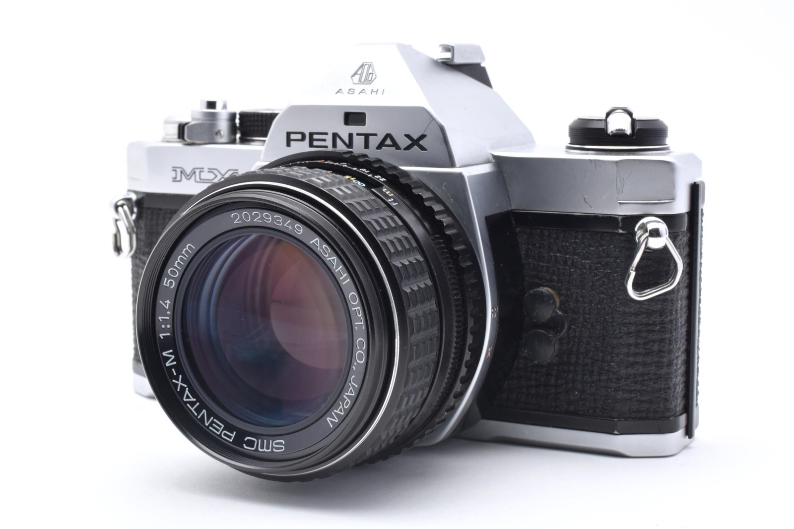 Pentax MX Silver 35mm SLR Film Camera PENTAX-M 50mm f/1.4 MF Prime Lens JAPAN