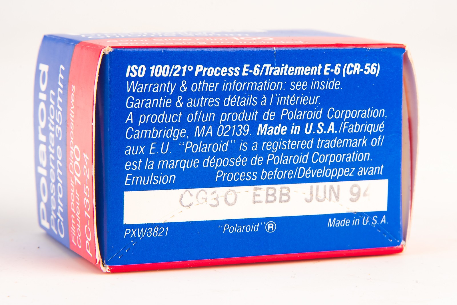 Polaroid Presentation Chrome 35mm ISO 100 24 Exp Color E6 Slide Film Expired 94