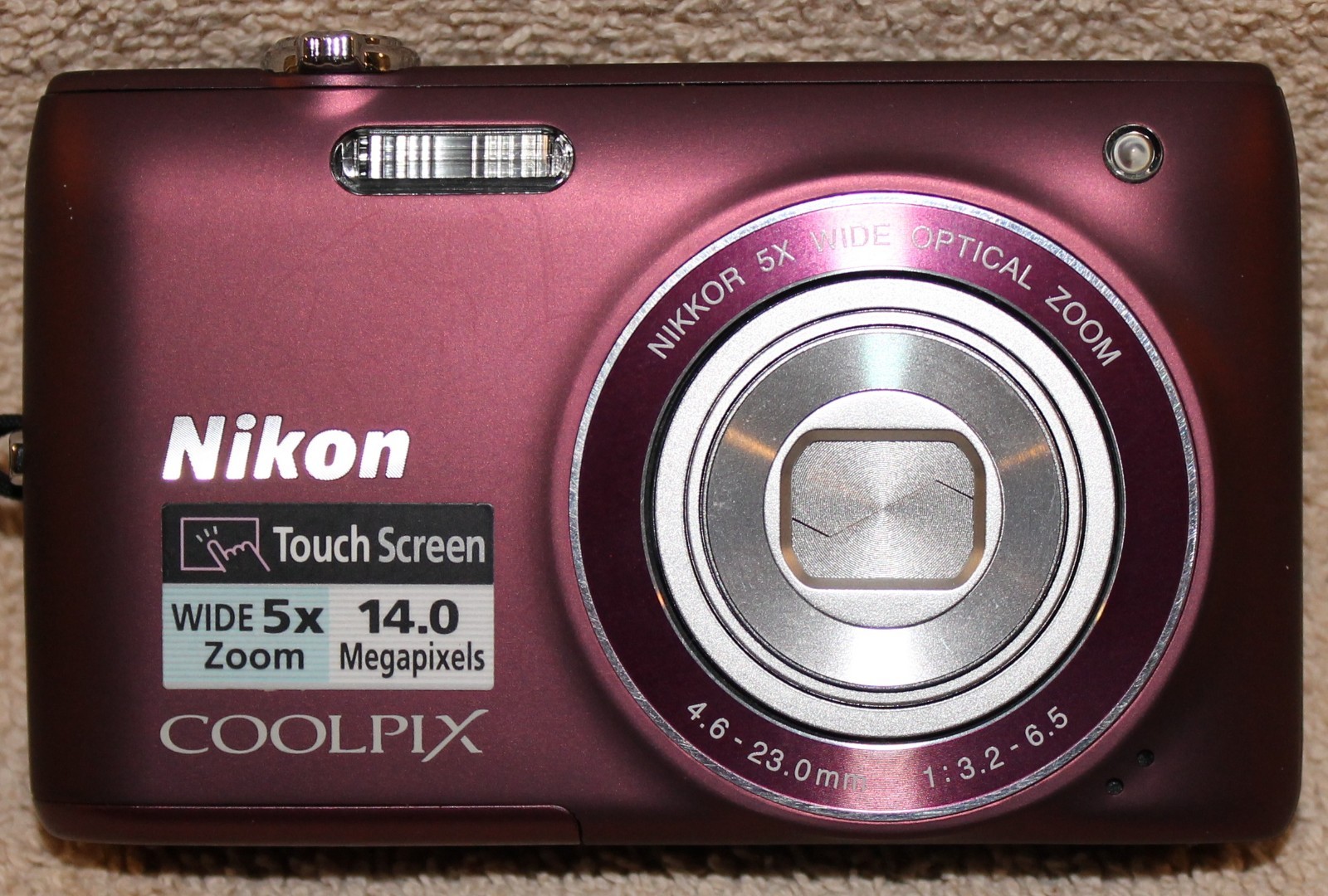 Nikon Coolpix S4100 14MP Digital Camera Plum, Working, 2 Batt, Chargers, SD Card