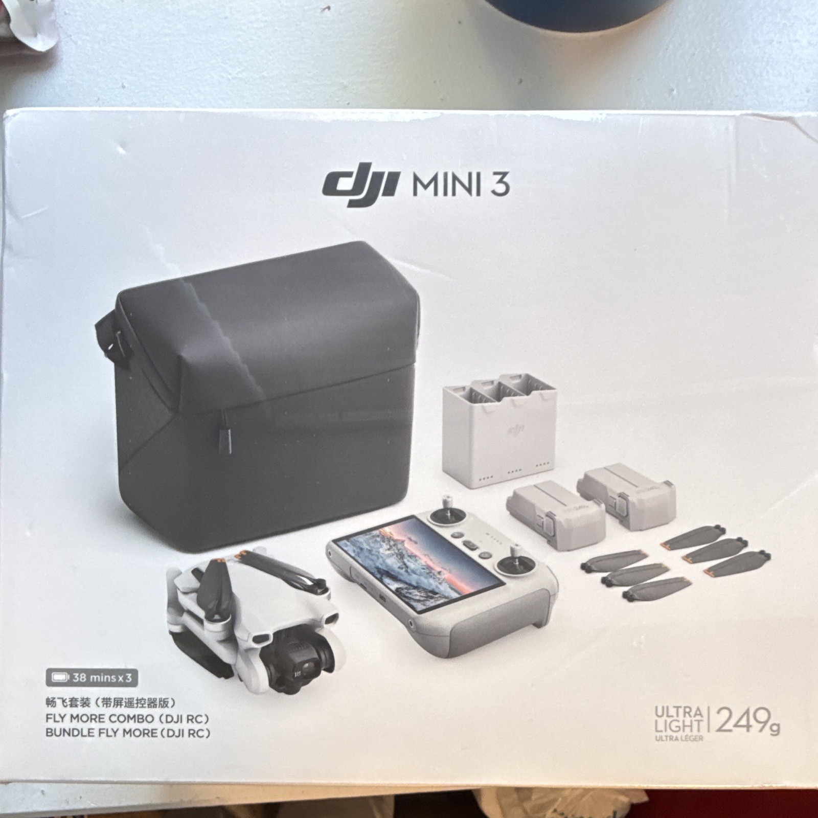 DJI Mini 3 Fly More Combo Drone Bundle w/ DJI RC, Intelligent Flight Modes