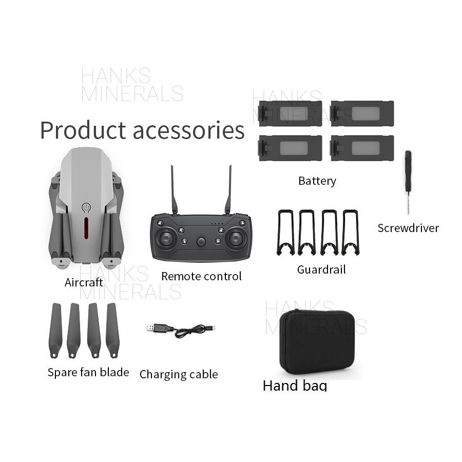 Drone 2023 4K HD Dual Camera WiFi FPV RC Foldable Quadcopter + 4 Batteries