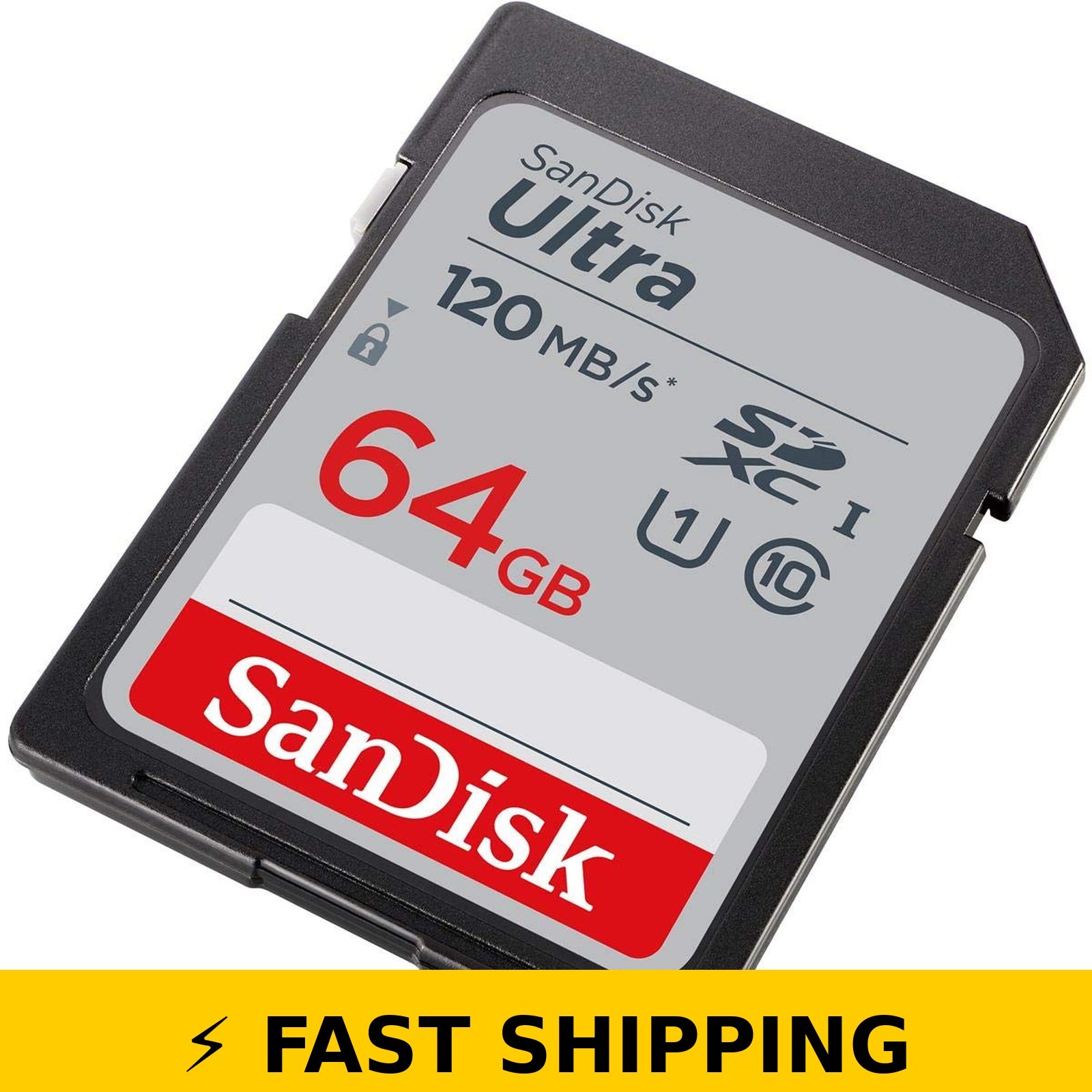 Sandisk 64GB Ultra SDXC Card – 120MB/s, Full HD, Class 10