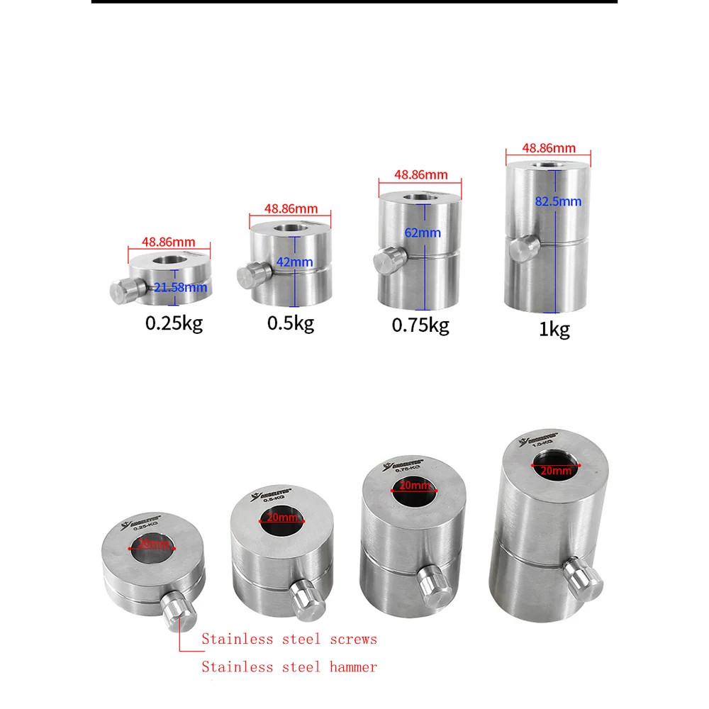 Dovetail Groove Three-axis Balance System Balance Weight Hammer Rod Stainless
