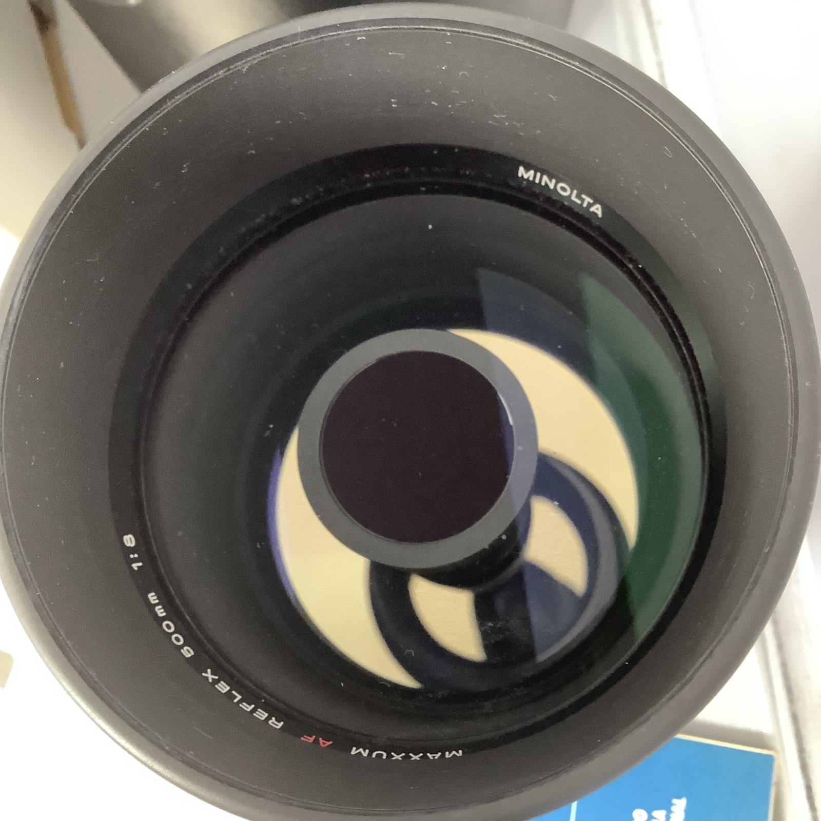 Minolta Maxxum AF Reflex 500mm f/8 Mirror w/ Case And Box And All Paperwork