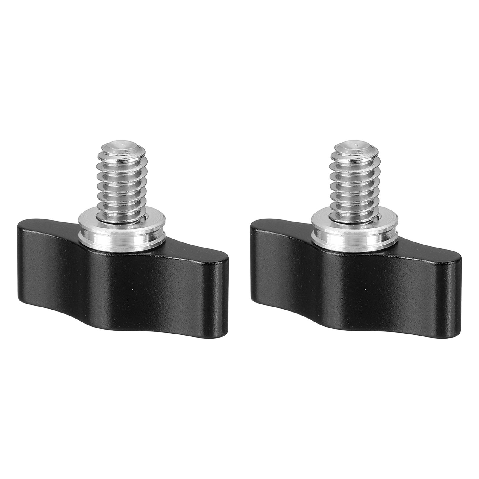 Clamping Screw Knob 1/4″ x 0.87″, 2Pcs Aluminum Alloy Camera Thumb Screws, Black