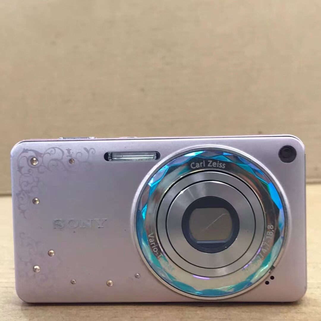 SONY Cyber Shot DSC-W350D 14.1MP Digital Camera Rhinestone Jewel Pink