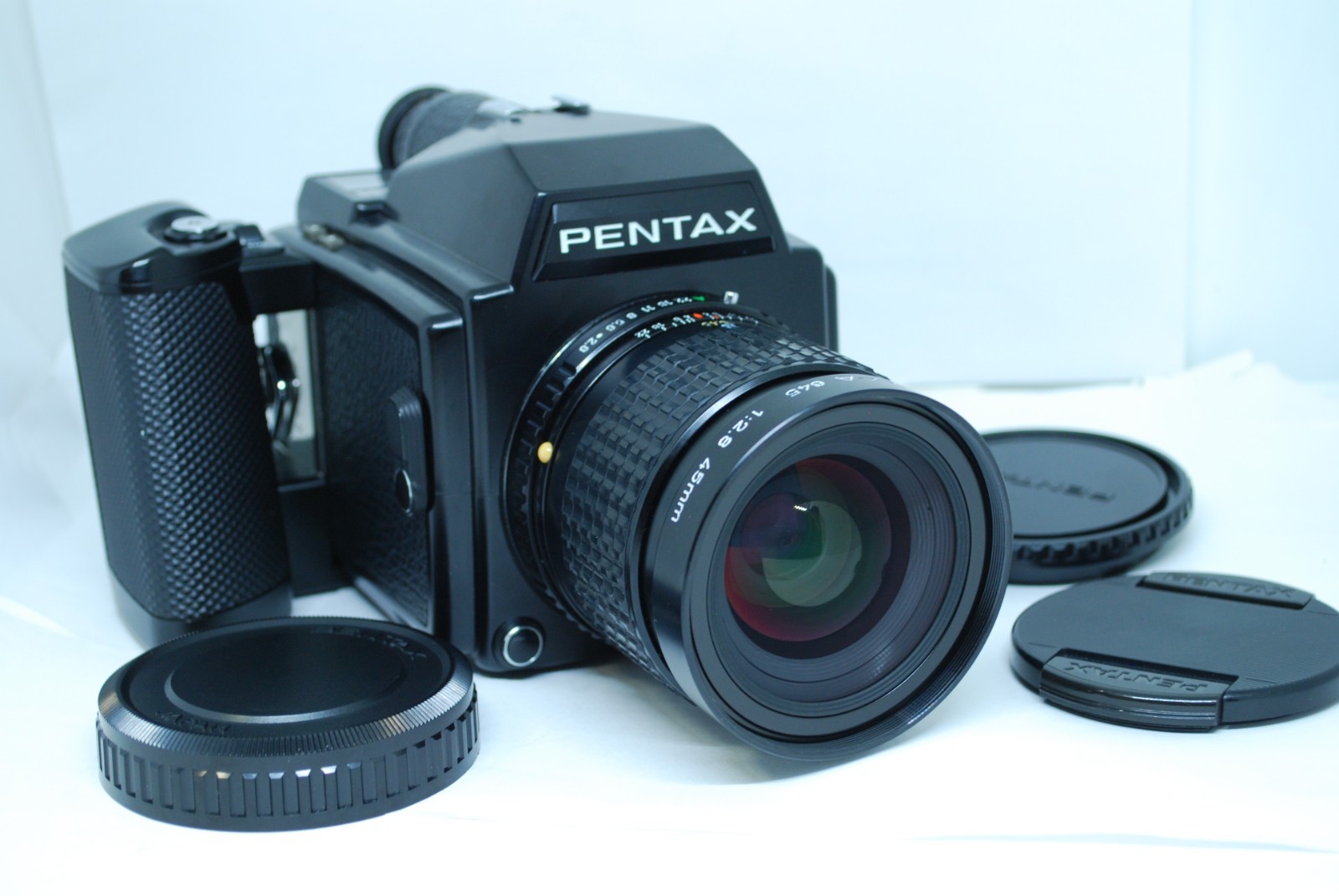 “Excellent++”Pentax 645 Medium Format SLR Film Camera with 45 mm lens Kit #6148
