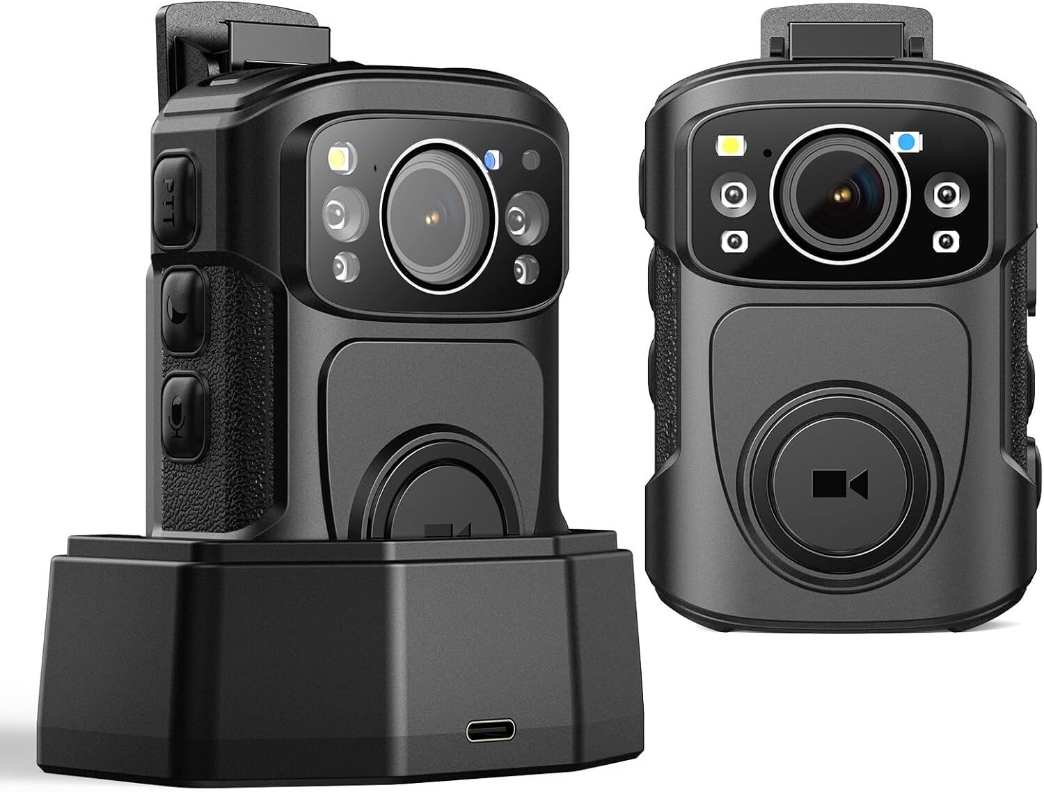 BOBLOV Body Camera 3840x2160P GPS Night Vision Police Audio Video Recorder 128GB