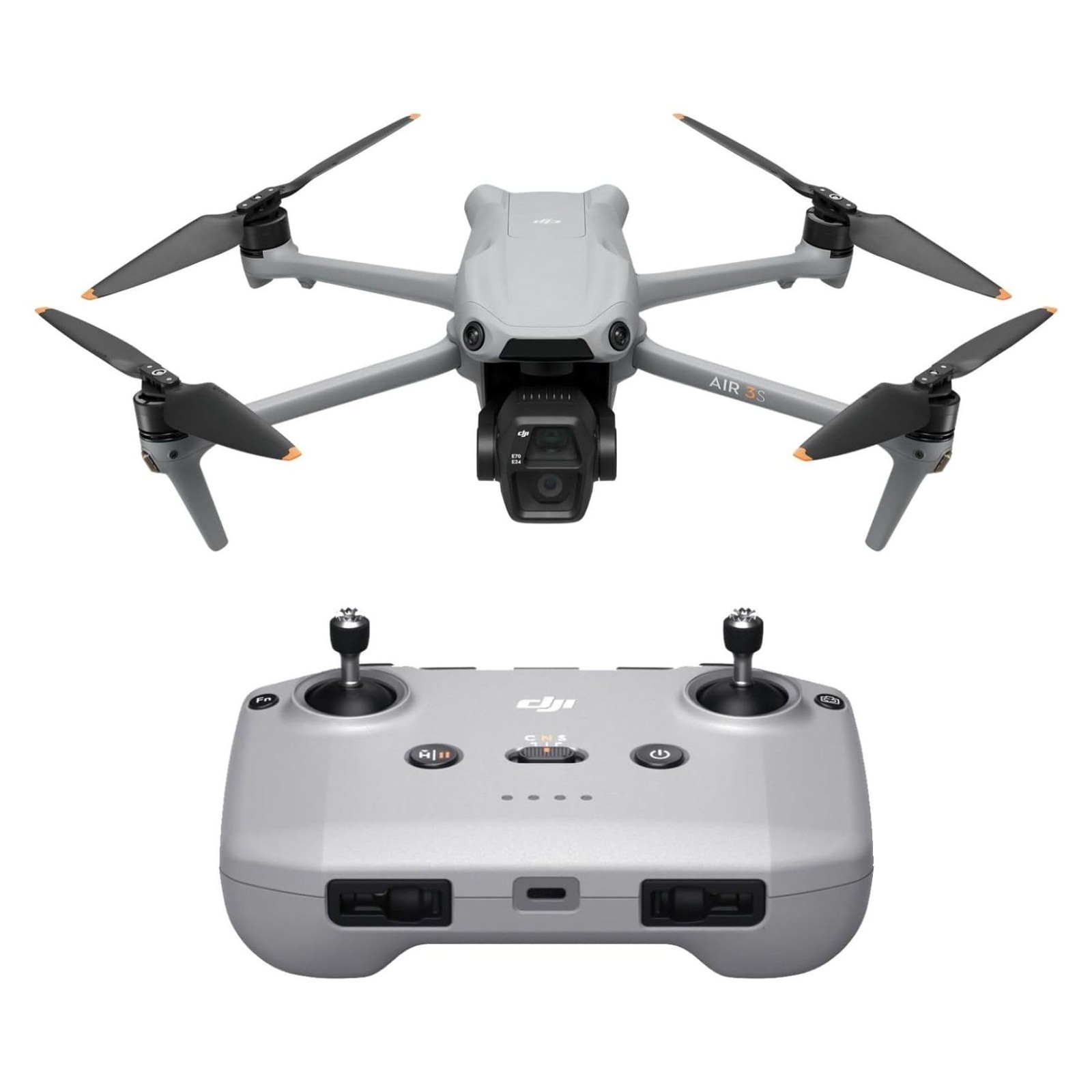 DJI Air 3S (RC-N3), Drone Camera 4K, Dual-Camera Drone-US Stock