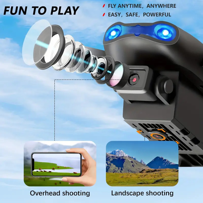 Mini Drone Quadcopter 2026 5G 4K GPS HD Dual Camera WiFi FPV Foldable RC