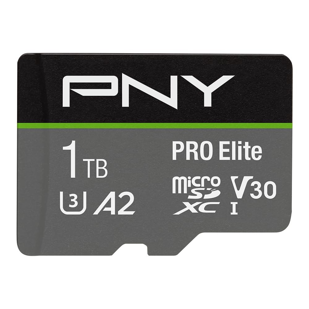 PNY 1TB PRO Elite Class 10 U3 V30 microSDXC Flash Memory Card 1TB, Multicolor