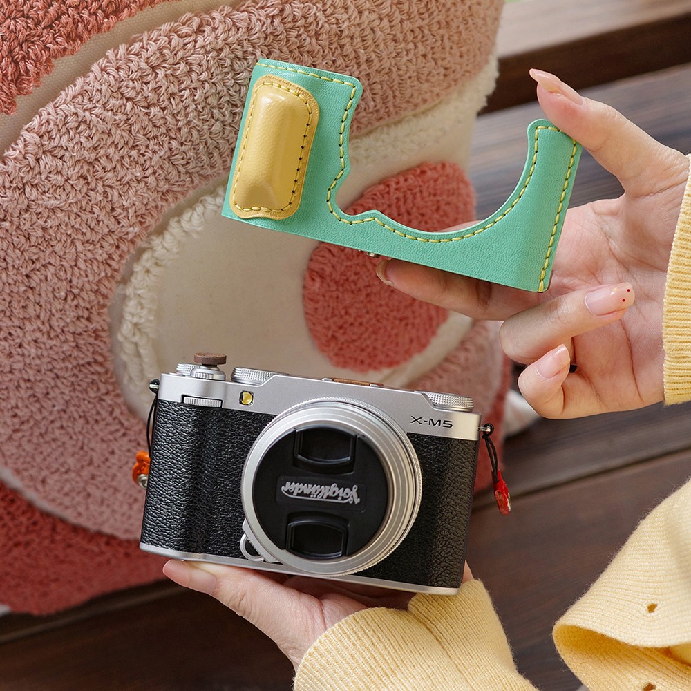 Genuine Leather Camera Half Case Handle Cover Protect Suitable For Fujifilm X-M5