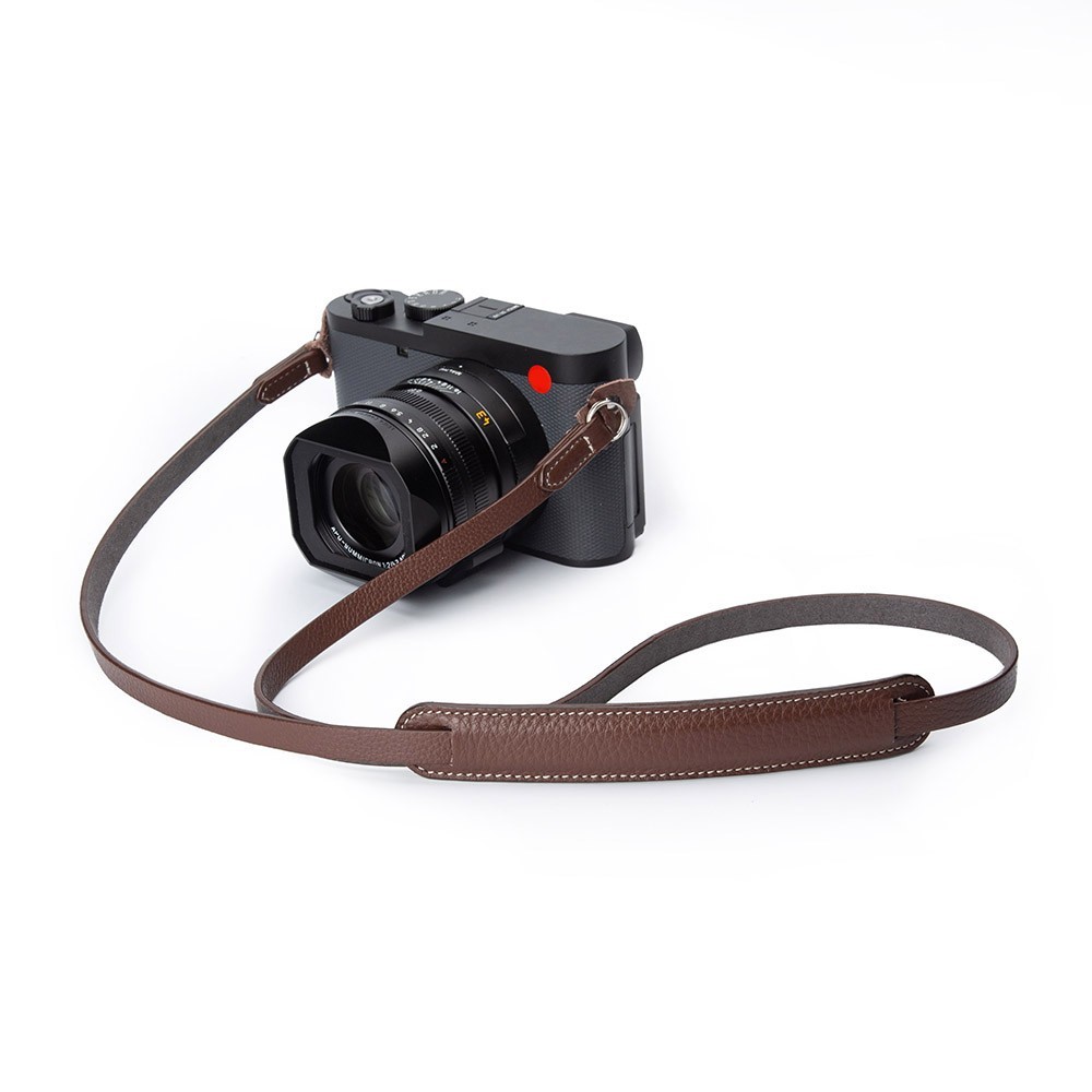 115cm Vintage Genuine Leather Camera Neck Shoulder Strap for Leica Fuji Brown