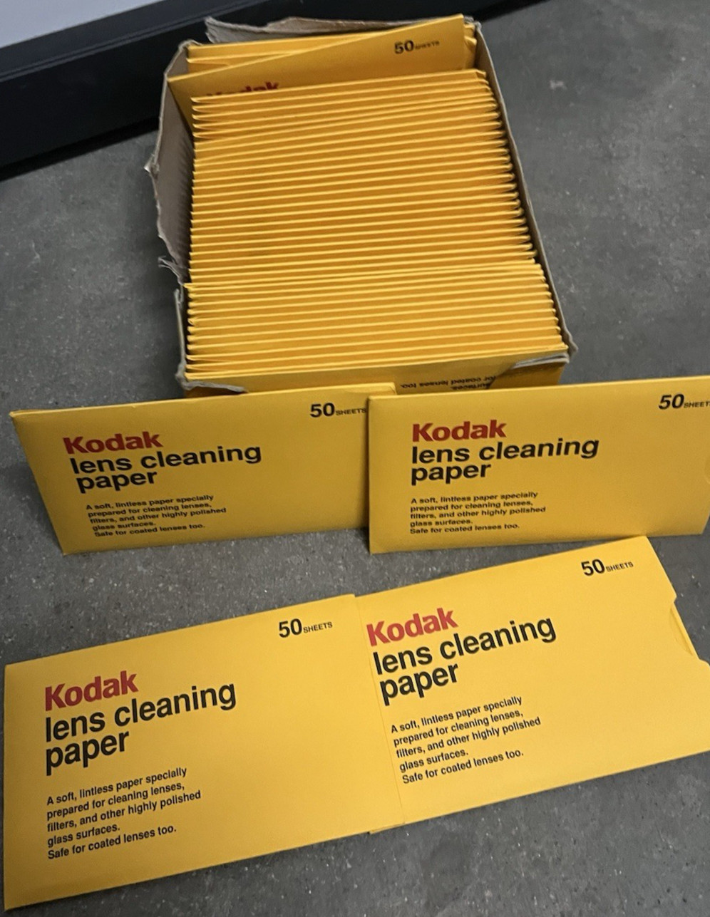 New Old Stock Kodak Wipes Lens Cleaning Paper Genuine 40 Books USA *Open Box*