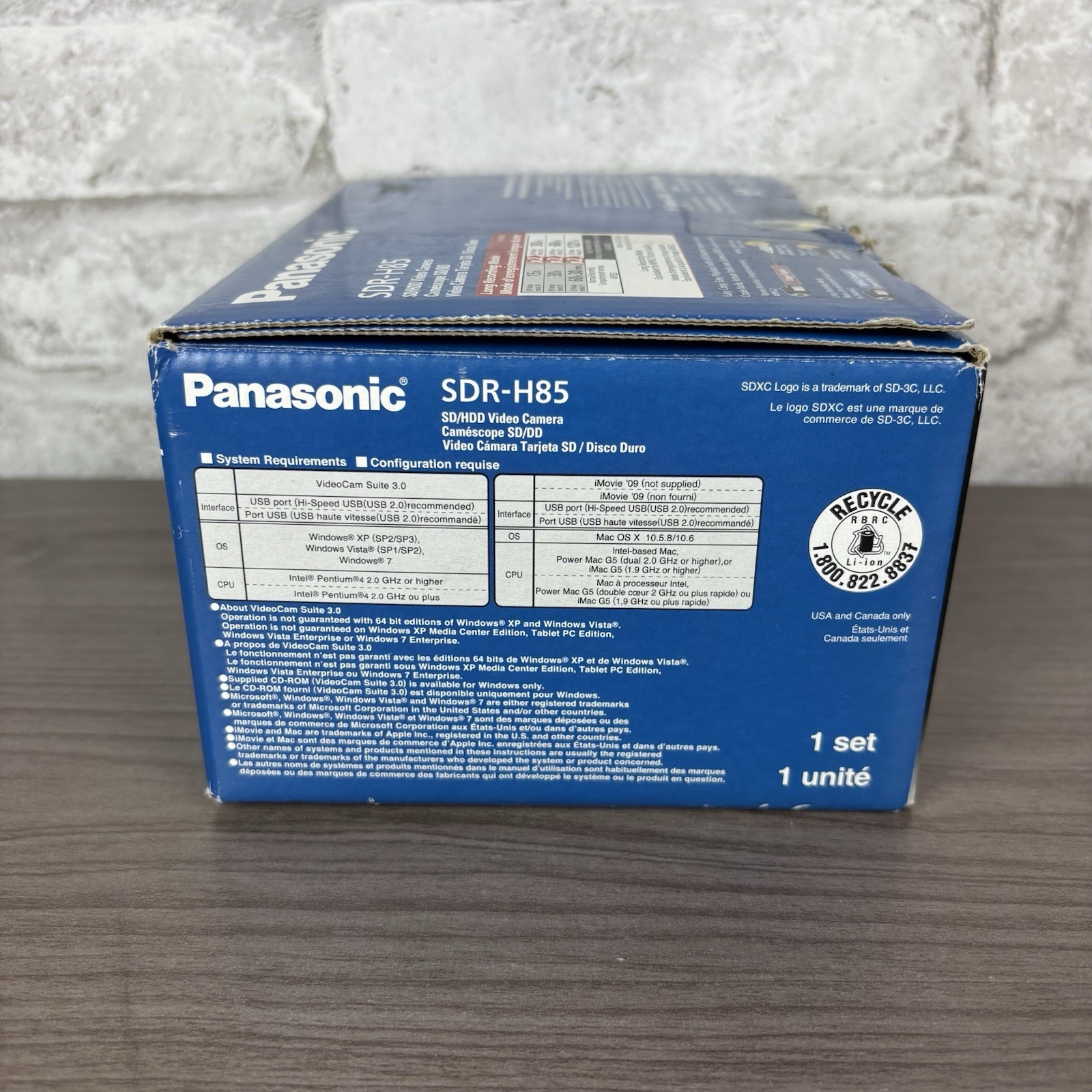 Panasonic SDR-H85 Black 80GB HDD SD/SDXC 78x Zoom 2.7in LCD USB