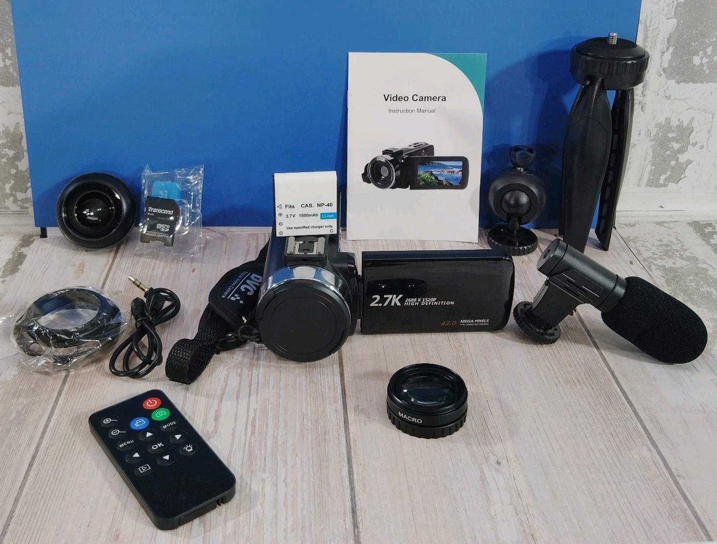Digital Life Black 2.7K 2688X1520p High Definition Digital Zoom Camcorder